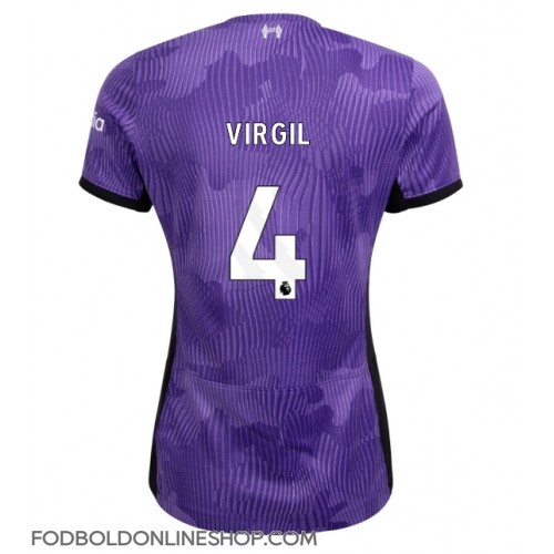 Liverpool Virgil van Dijk #4 Tredjetrøje Dame 2023-24 Kortærmet